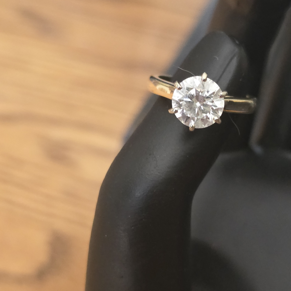 1.87 Carat 14kt Gold Solitaire Diamond